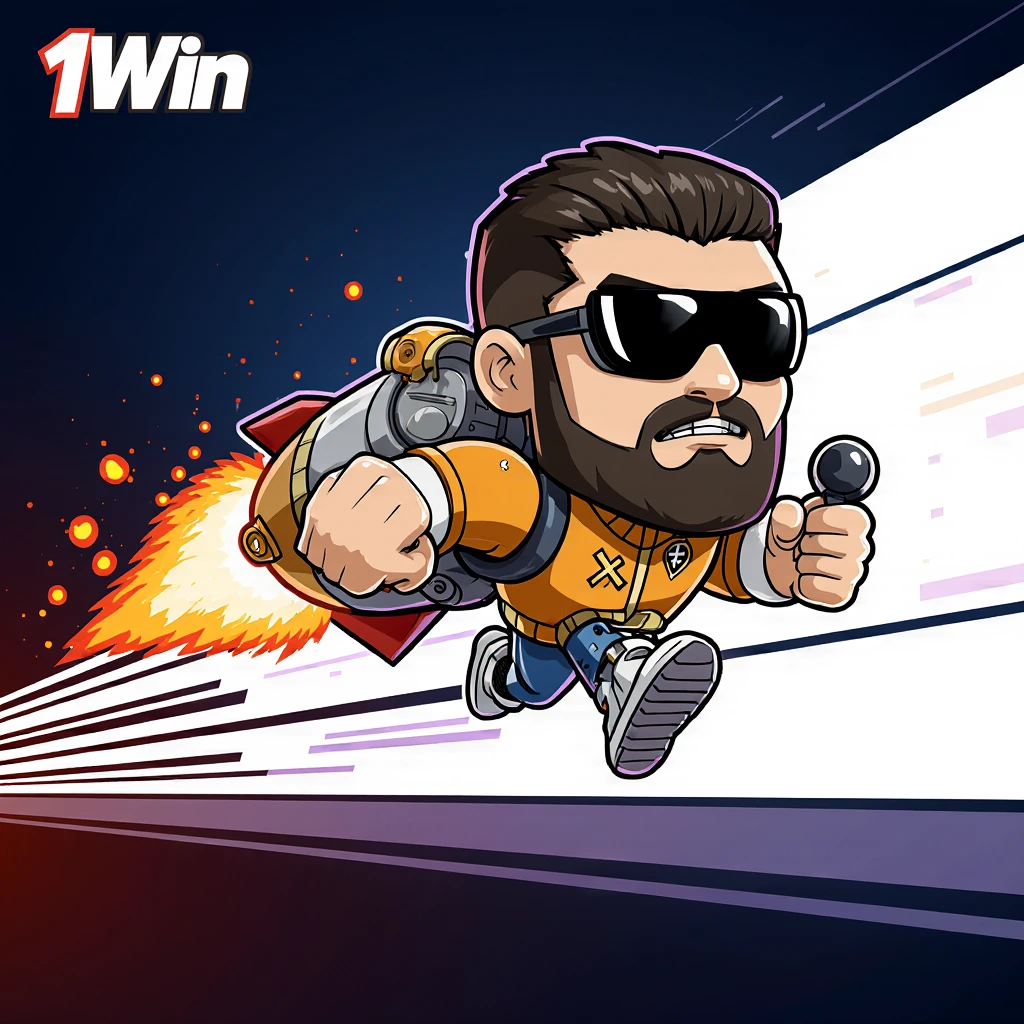 Lucky Jet en 1Win: personaje con jetpack, multiplicador en aumento y cashout